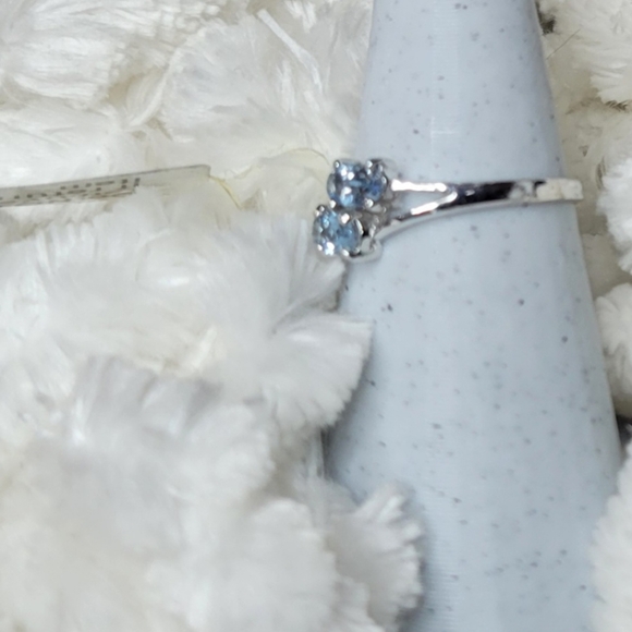 14K White Gold Santa Maria Africana Aquamarine Ring - Picture 7 of 8
